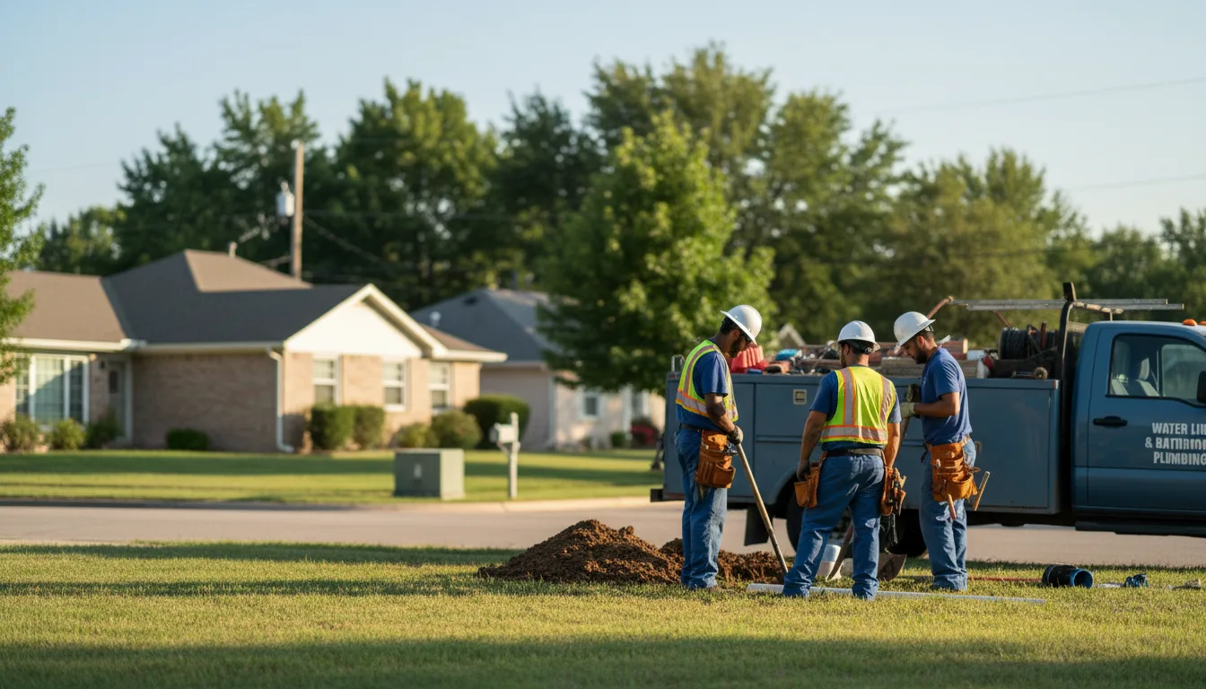 Residential water line and bathroom plumbing service in Cheltenham, PA